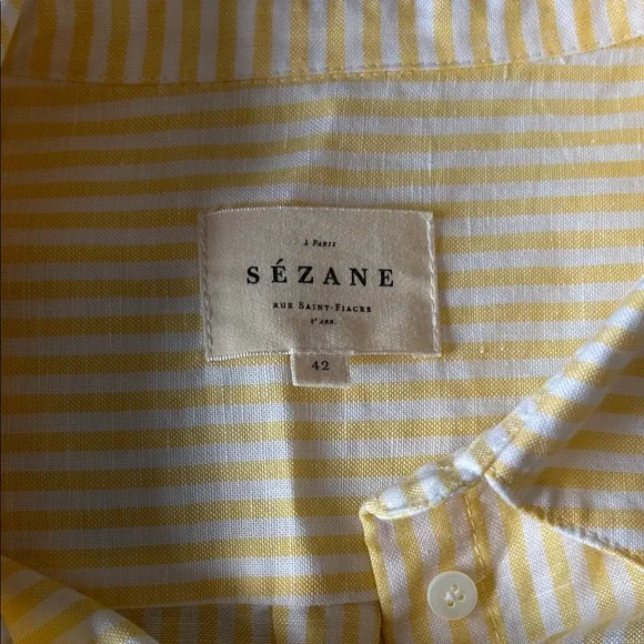 Sezane Tomboy Yellow Striped Skirt - Picture 4 of 7